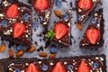 No bake Chocolate cake, close up