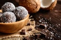 No bake coconut balls Royalty Free Stock Photo