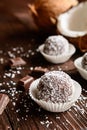 No bake coconut balls Royalty Free Stock Photo