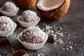 No bake coconut balls Royalty Free Stock Photo