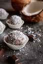 No bake coconut balls Royalty Free Stock Photo