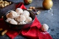 No bake peanut butter Snowballs with coconut and almond