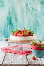 No Bake Strawberry Cheesecake Royalty Free Stock Photo