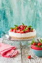 No Bake Strawberry Cheesecake Royalty Free Stock Photo