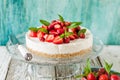 No Bake Strawberry Cheesecake Royalty Free Stock Photo