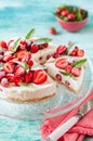 No Bake Strawberry Cheesecake Royalty Free Stock Photo