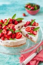 No Bake Strawberry Cheesecake Royalty Free Stock Photo