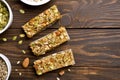 No baked granola bar Royalty Free Stock Photo