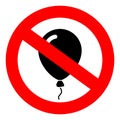 No balloons vector sign