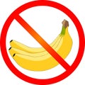No bananas here vector illustration
