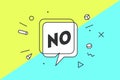 No. Banner, speech bubble