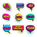 No be mine xoxo speech bubble set