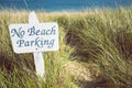 No beach parking sign Royalty Free Stock Photo