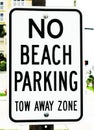 No Beach Parking Sign Royalty Free Stock Photo