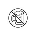 No beer line icon