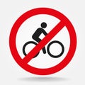 No bicycles sign Royalty Free Stock Photo