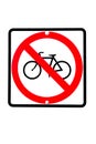 No bicycles allowed sign Royalty Free Stock Photo