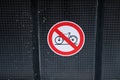 No bicycles allowed sign. Taken in Amsterdam, Netherlands Royalty Free Stock Photo