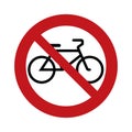 No bicycle sign - no bikes sign, vector