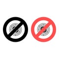 No big, business icon. Simple glyph, flat vector of Business ban, prohibition, embargo, interdict, forbiddance icons for UI and UX Royalty Free Stock Photo