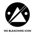 No bleaching icon vector isolated on white background, logo concept of No bleaching sign on transparent background, black filled