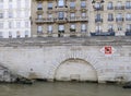 No boat parking sign on the Seine River, Paris, ÃÅ½le-de-France