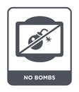 no bombs icon in trendy design style. no bombs icon isolated on white background. no bombs vector icon simple and modern flat
