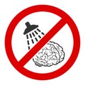 Flat Vector No Brain Washing Icon