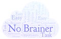 No Brainer word cloud. Royalty Free Stock Photo