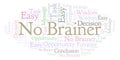 No Brainer word cloud. Royalty Free Stock Photo