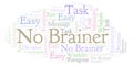 No Brainer word cloud. Royalty Free Stock Photo