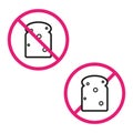 No bread icon. Gluten-free diet symbol. Vector illustration. EPS 10.