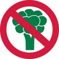 No Broccoli - vegetable forbidden