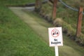 No buggies allowed sign on golf course Royalty Free Stock Photo