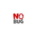 No bugs logo isolated on white background