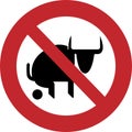 No bull pooping sign