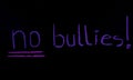 No bullies abstract color