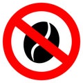 No caffeine sign Royalty Free Stock Photo