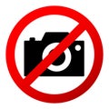 No camera photographs sign icon