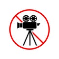 No camera icon. Camera ban icon isolated on white background Royalty Free Stock Photo