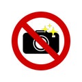 No camera no photo vector sign