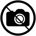 No cameras allowed sign