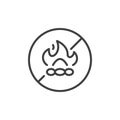 No Campfire line icon