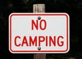 No camping sign Royalty Free Stock Photo