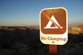 No Camping Sign Royalty Free Stock Photo