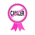 No cancer ribbon Royalty Free Stock Photo