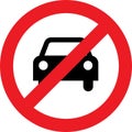 No car or no parking sign