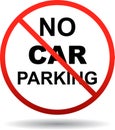 No car parking traffic sign