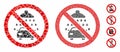 No car washing Composition Icon of Tuberous Elements