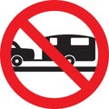 No caravan sign